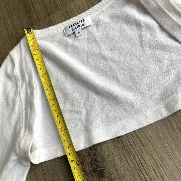 Frankies Bikinis Kate Cloud Knit Shrug Top Small - Picture 4 of 7